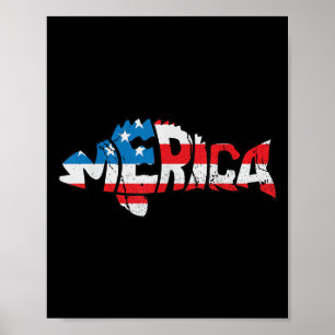 Poster Pavilhão Americano Pescando Pescadores Funny Fishi