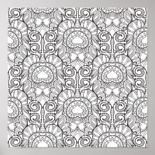 Pôster Pavock Feather Doodle 2 (Frente)