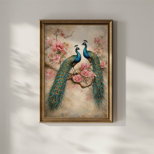 Poster Pavões em Flor