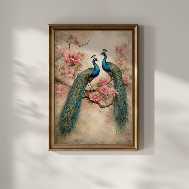 Poster Pavões em Flor (Criador carregado)