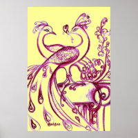 PAVÕES ENAMORADOS, Vermelho Roxo e Amarelo