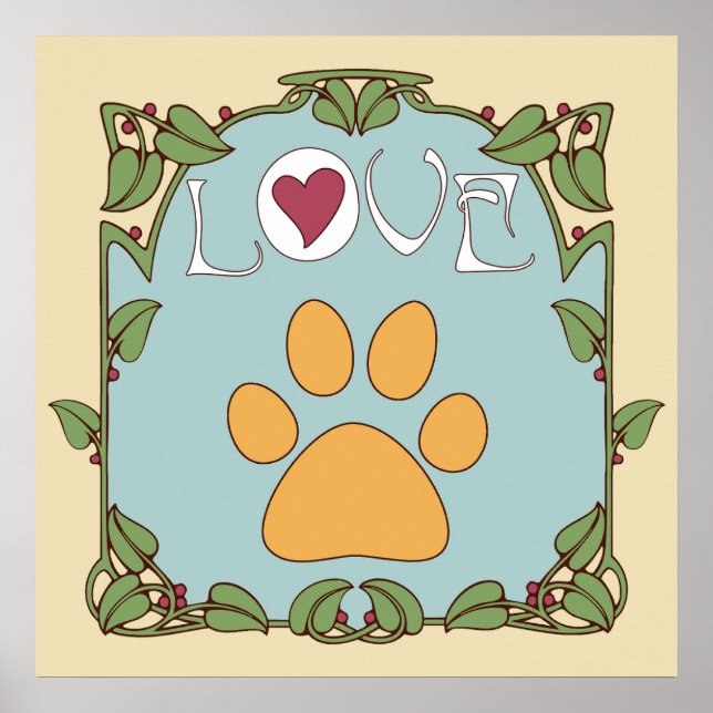 Poster Paw Art Nouveau (Frente)
