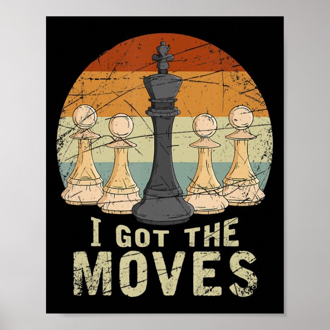 Poster Pawn King Chess Figura Xessêmen Gift Chess (Frente)