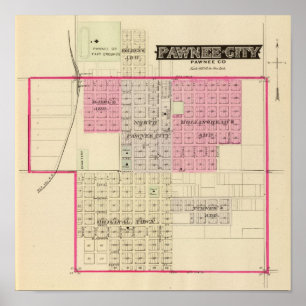 Pôster Pawnee City, Nebraska