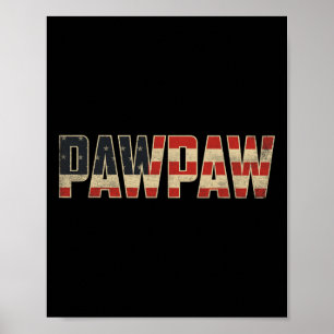 Poster Pawpaw Bandeira Americana Patriótica Negrito Dia d