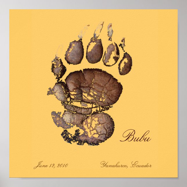 Poster Pawprint Brown de Bubu (Frente)