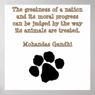 Pôster PawPrintGhandi