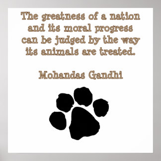 Pôster PawPrintGhandi