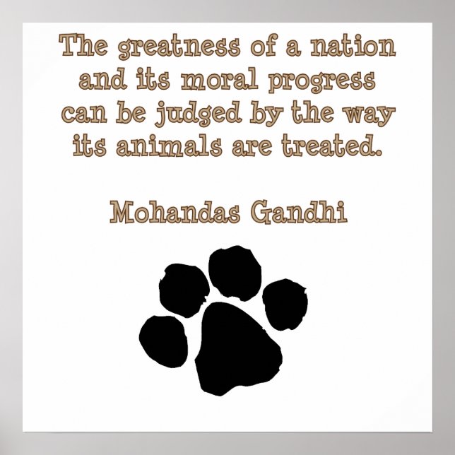 Pôster PawPrintGhandi (Frente)