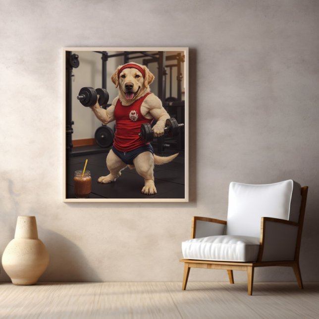 Poster Paws Pumped: Protein, Reps, Repeat (Criador carregado)