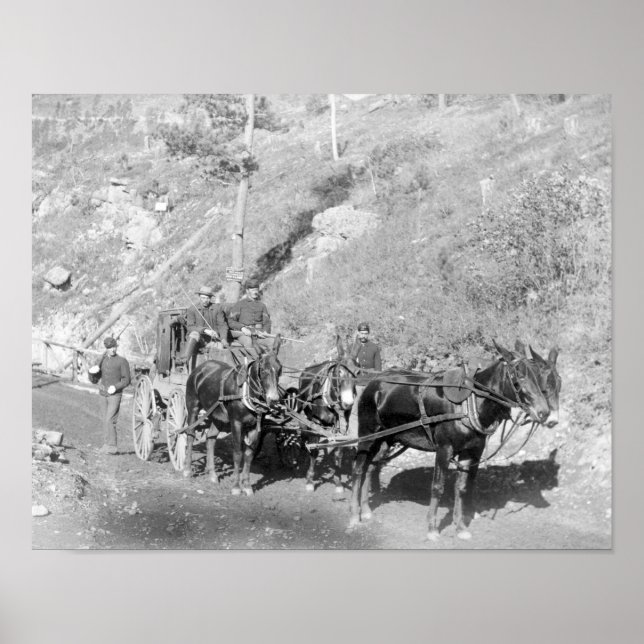 Pôster Paymaster e Guardas dos EUA na estrada Deadwood (Frente)