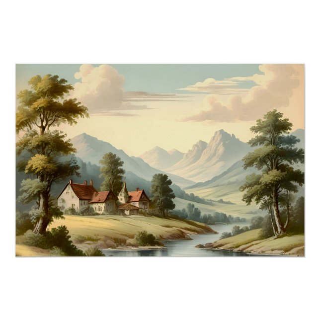 Pôster Paysage alpin (Frente)