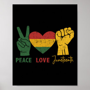 Poster Paz Amor 1910 Com Bandeira Africana Heart E