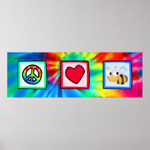 Poster Paz, amor, abelhas