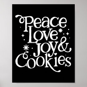 Poster Paz Amor Alegria E Natal De Cookies