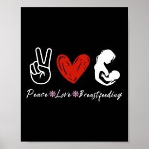 Poster Paz Amor Aleitamento Sensibilização Lactação