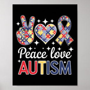 Poster Paz Amor Autismo Em Abril Usamos Azul Pelo Autismo