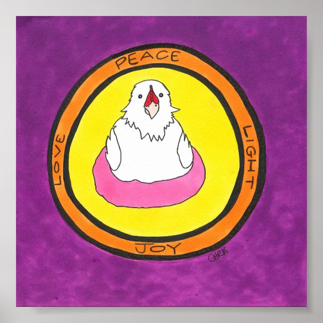 Poster Paz. Amor. Clara. Alegria. Lola. (Frente)