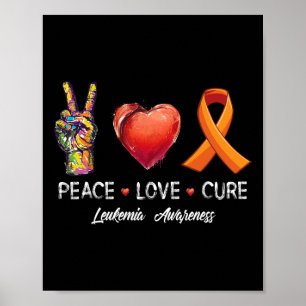 Poster Paz Amor cura a leucemia homens mulheres crianças