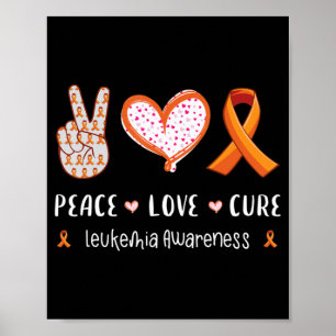Poster Paz Amor cura a leucemia homens mulheres crianças