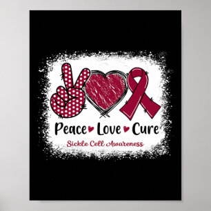 Poster Paz Amor Cura Células Falsiformes Sensibilização B