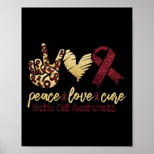Poster Paz Amor Cura Células Falsiformes Sensibilização B