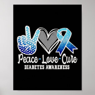 Poster Paz Amor Cura Diabetes Consciência 1