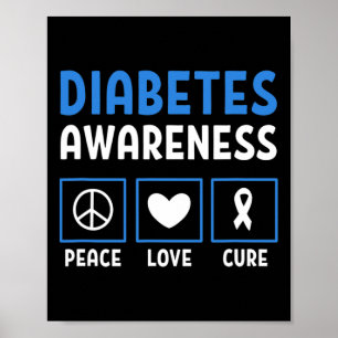 Poster Paz Amor Cura Diabetes Consciência 3