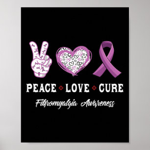 Poster Paz Amor Cura Fibromialgia Homens Conscientes Mulh