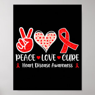 Poster Paz. Amor. Cura - Mês de Conscientização sobre Doe