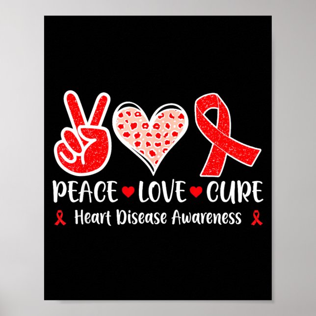 Poster Paz. Amor. Cura - Mês de Conscientização sobre Doe (Frente)