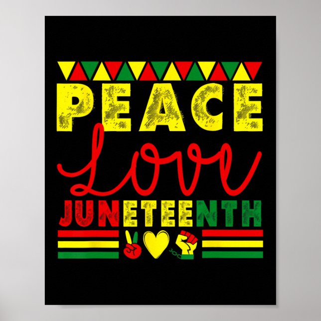 Poster Paz Amor Décima Junta de Black American (Frente)