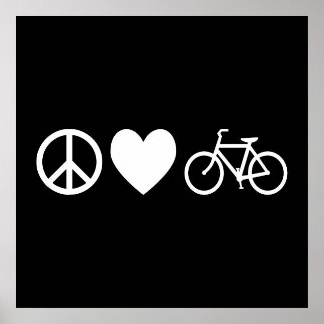 Pôster Paz Amor e Bicicletas (Frente)