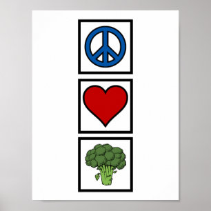 Poster Paz, Amor e Brócolis