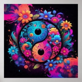 Poster Paz, Amor e Flores -