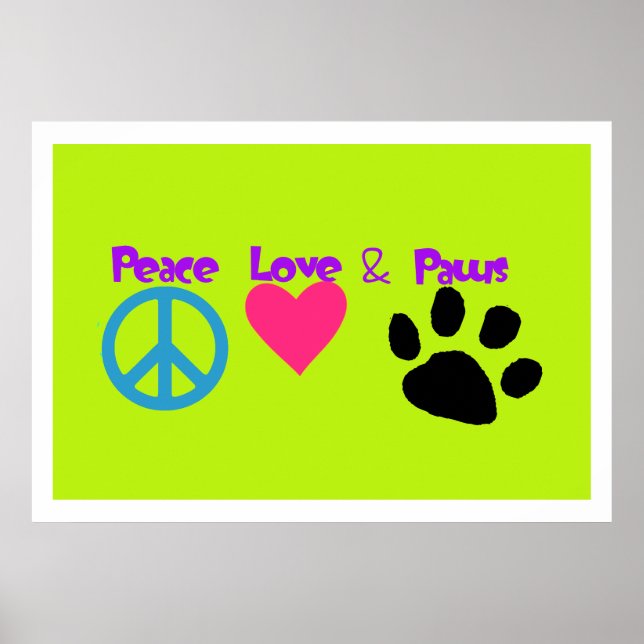 Poster Paz, amor e patas (Frente)