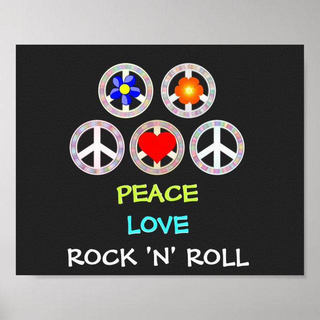 Poster Paz, Amor e Rock 'n' Roll (Frente)