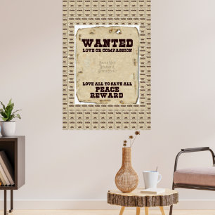 Poster Paz, amor e unidade