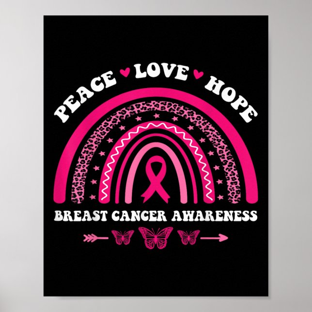 Poster Paz Amor Esperança Cancer Arco-Íris Emocional Pi (Frente)