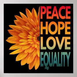 POSTER PAZ AMOR ESPERANÇA IGUALDADE