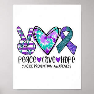 Poster Paz Amor Esperança Prevenção do Suicídio Conscient