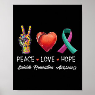 Poster Paz Amor Esperança Prevenção Suicídio Homens W