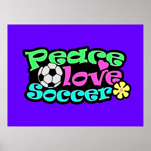 Pôster Paz, Amor, Futebol; Retro (Frente)