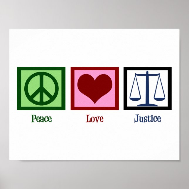 Poster Paz Amor Justiça (Frente)