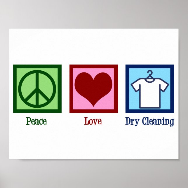 Poster Paz Amor Limpeza Seca (Frente)