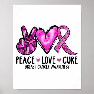 Poster Paz Amor Nok Ribbon Breve Sensibilização para o Ca