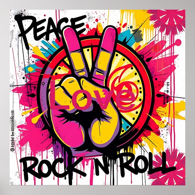 Poster Paz, Amor, Rock n Roll (Frente)