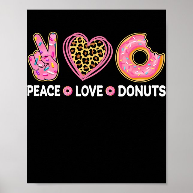 Poster Paz Amor Rosquinhas Engraçadas Doughnut Men Mulher (Frente)