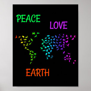 Poster Paz Amor Terra Planeta Verde Natureza Proteger Ter