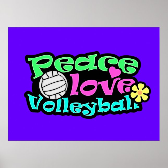 Pôster Paz, Amor, Voleibol; Retro (Frente)